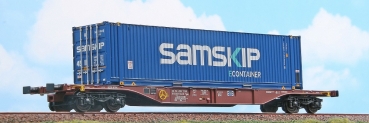 40427 ACME Containerwagen Typ Sgnss 60 Intermodal TOUAX mit einem SAMSKIP Container beladen