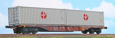 40428 ACME Containerwagen Typ Sgnss 60 Intermodal TOUAX mit zwei Container beladen