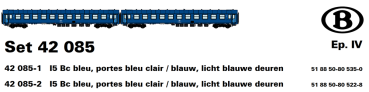 42085 LS Models  zweiteiliges Personenwagenset I5 der SNCB