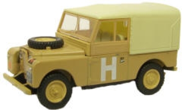 76LAN188002 Oxford Diecast  Sand Military Land Rover  (OX035)