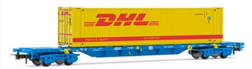 HE6069 Electrotren  4-achs. Containerwagen RENFE  mit 45ft Container DHL