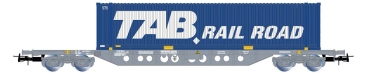 HJ6262 Jouef  4-achs. Containerwagen Sgss SNCF  mit 45ft Container TAB RAIL ROAD