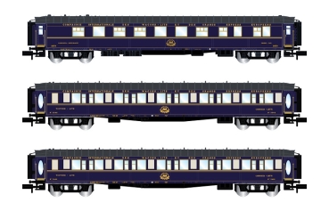 HN4402 Arnold 3-teiliges Set Reisezugwagen Train Bleu  der CIWL