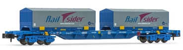 HN6592 Arnold Containertragwagen MMC der RENFE mit 2x 22ft Container Cadfer Railsider