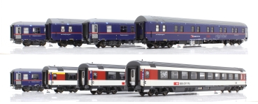 MW2302 ModelsWorld - LS Models 8teiliges Personenwagenset Nightjet NJ403 Zürich - Amsterdam der ÖBB