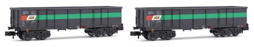 HN6534 Arnold 2-teiliges Set 4-achs. offene Güterwagen der STLB