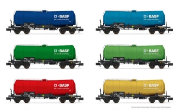 HN6541 Arnold 6-teiliges Set Kesselwagen der D-BASF