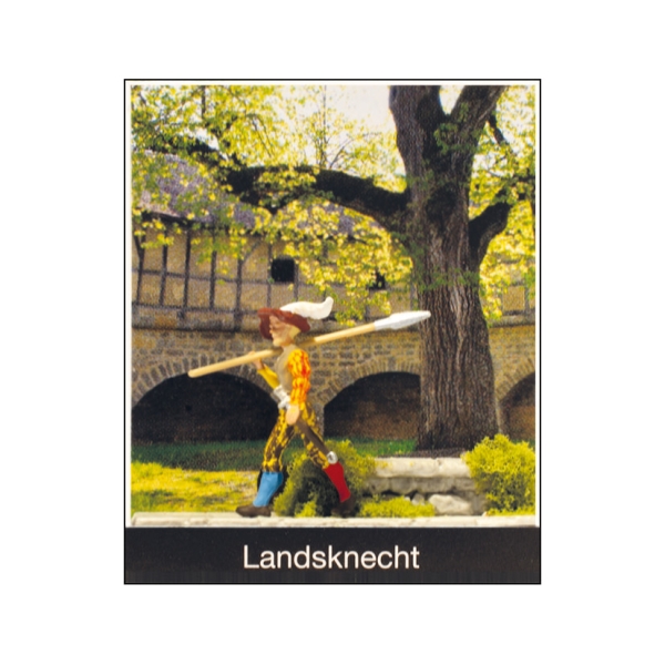 99509 Preiser H0  Motivbox Landsknecht mit Hellebarde