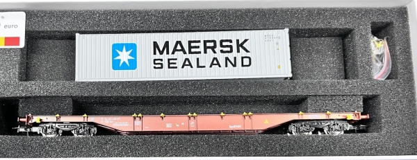 Promo 07 B-Models Containerwagen SNCB mit 1x 40ft Container MAERSK SEALAND beladen ( Lagerräumung )