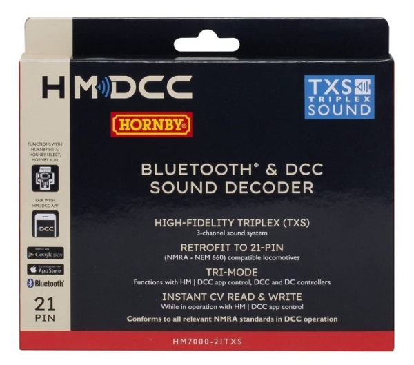 R7322 Hornby HM7000-21TXS  Bluetooth & DCC Sound Decoder (21-pin)