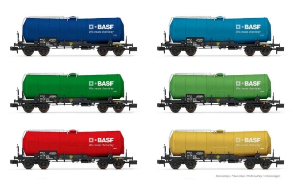 HN6541 Arnold 6-teiliges Set Kesselwagen der D-BASF