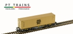 PT 100320 PT TRAINS Containertragwagen Sgmmnss 40 der MFD RAIL mit MSC Container