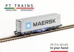 PT 100264 PT TRAINS Containertragwagen Sgmmnss 40 der MODALIS mit MAERSK Container